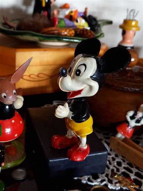 Myszka Mickey Miki Stara Fgurka Prl Celuloid Celuloidowa Plastik