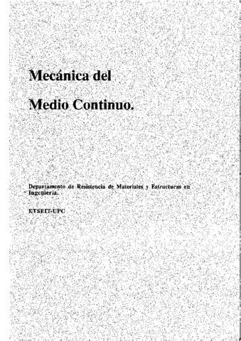 Mecanica Del Medio Continuo Pdf