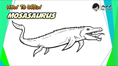 How To Draw Mosasaurus Step By Step Youtube