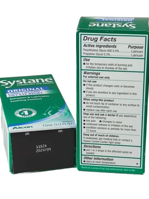 Box Lot 6 Systane Original Lubricant Eye Drops Long Lasting Dry Eye