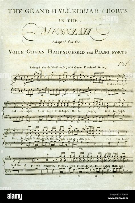 Handel's 'Hallelujah Chorus' from the 'Messiah', adapted for the voice ...