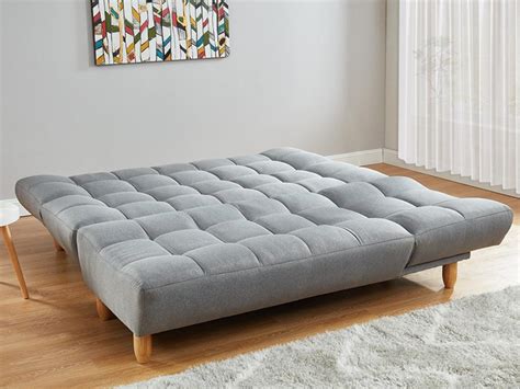 Sofá cama 3 plazas chaise long ESTEBAN Tela Gris