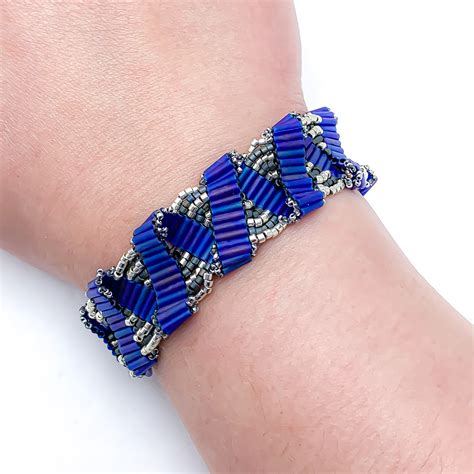 Bugle Bead Ribbon Bracelet Tutorial