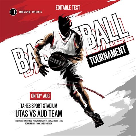 Premium Vector Basketball Tournament Flyer Design Template