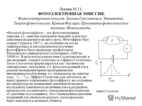 Презентация на тему: "Лекция 11. ФОТОЭЛЕКТРОННАЯ ЭМИССИЯ ...