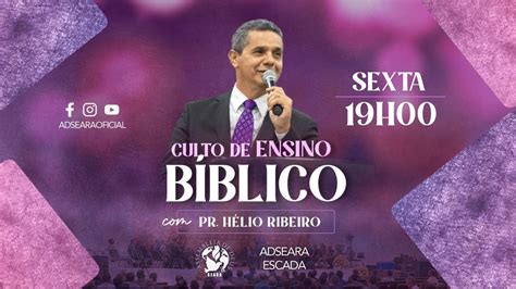 Culto De Ensino Bibl Co Pr H Lio Ribeiro Escada Hd