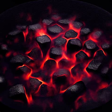 Premium AI Image Hot Burning Coals AI Render