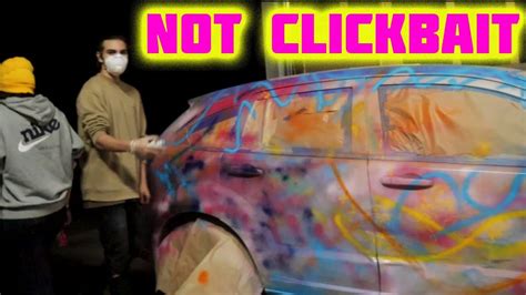 I Let My Friends Spray Paint My Carit Went Really Well Youtube