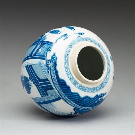 A Blue And White Jar Qing Dynasty Kangxi 1662 1722 Bukowskis