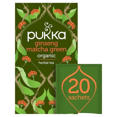 Pukka Ginseng Matcha Green Tea Bags 20 Per Pack From Ocado