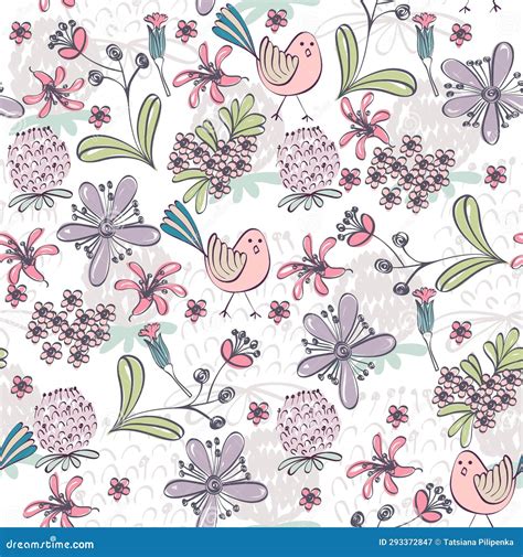 Floral background stock vector. Illustration of seamless - 293372847