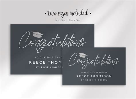 Editable Graduation Banner for Instant Digital Download | Etsy