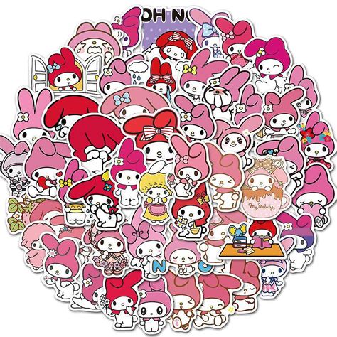 Kuromi My Melody Hello Kitty Pegatinas Paquete De 50 Lindas Pegatinas