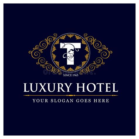 Luxury Hotel Design with Logo and Typography Vector Stock Vector ...