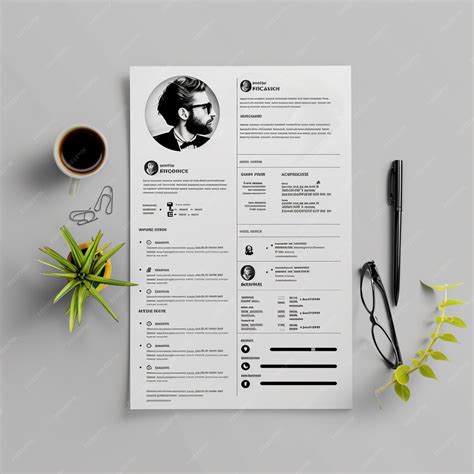 Premium Photo | Professional resume template Ai