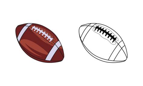 Premium Vector American Football Ball Sport Illustration