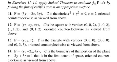 Solved In Exercises Finding The Flux Of Curl F Chegg