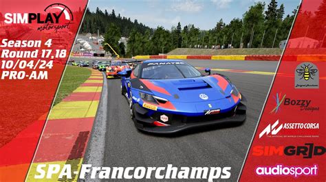 Assetto Corsa Competizione Pro Am Spa Francorchamps Round