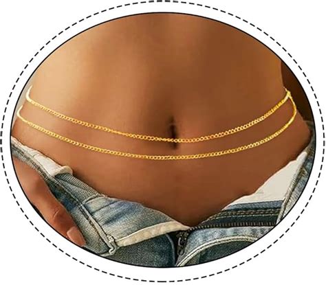 Amazon Evild Boho Waist Chains Gold Bikini Belly Chain Summer Beach Body Chain For Women