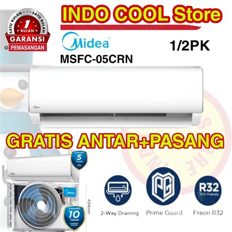 Jual Ac Split Midea 1 2 PK MSFC 05CRN2X Shopee Indonesia