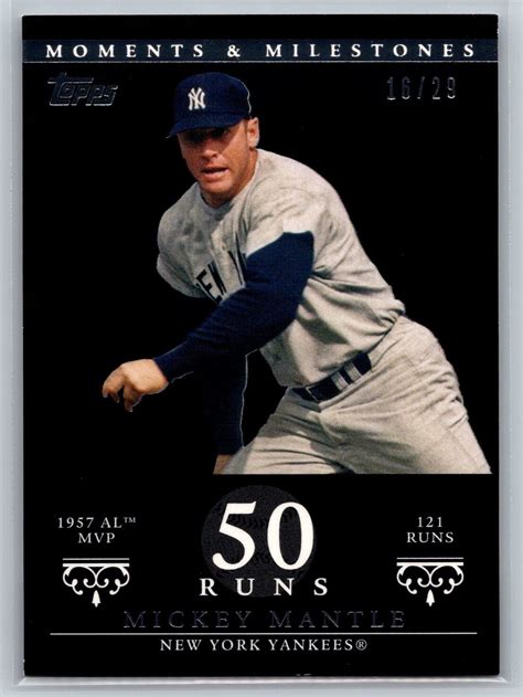 Topps Moments Milestones Mickey Mantle Ebay