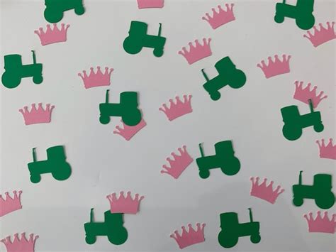 Tractors Or Tiaras Confetti Gender Reveal Decor Tractor Etsy