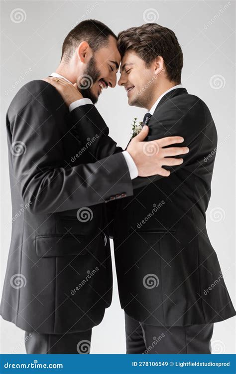 Side View Of Smiling Same Sex Stock Image Image Of Partners Cheerful 278106549