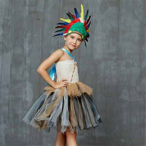 Girls Indian Pocahontas Tutu Dress Kids Pocahontas Costume Etsy