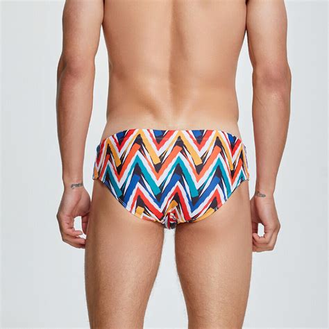 Men S Sexy Low Rise Wave Swim Bikini In Orange Swimwear Ebay