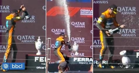 Norris Destruye Trofeo De Verstappen En La Celebraci N Del Gp De Hungr A