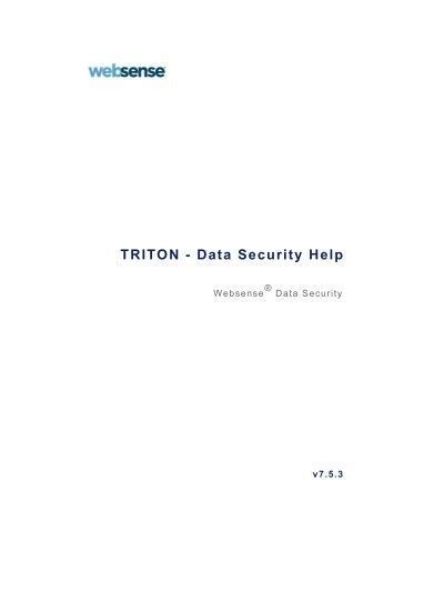 Triton Data Security Help Websense