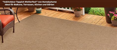 Homebyhome In Outdoor Teppich Wetterfest Rund Cm Beige Sisal Und