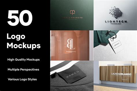 50 Logo Mockup Branding Bundle V2 Design Cuts