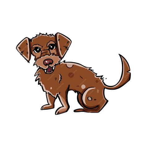 Premium Vector | Cartoon style The dog is angry the disgruntled puppy