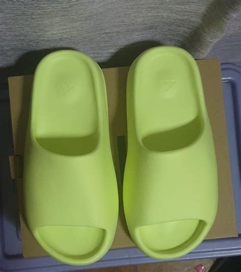 Adidas Yeezy Slide Glow Green 2022 Restock Womens Fashion Footwear Slippers And Slides