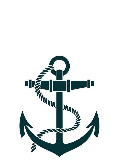 Anchor with Rope Tattoo Design