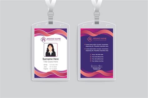 Premium Vector Professional Id Card Template Design