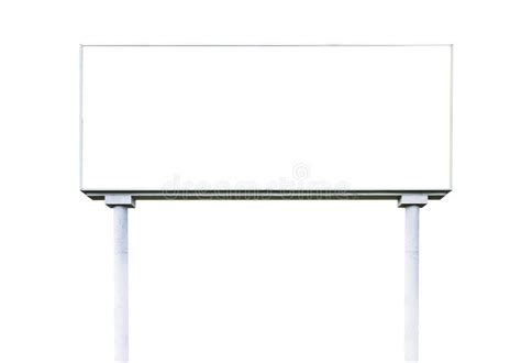 Blank White Billboard For Outdoor Advertising On White Backgroundready