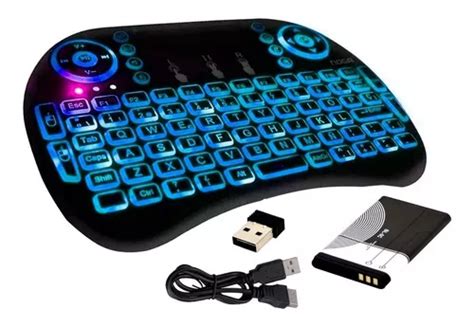 Mini Teclado Android Inalambrico Touch Smart Tv Luz Led Usb