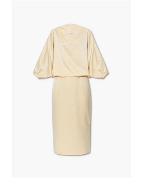 Totême Satin Dress in White Lyst Canada