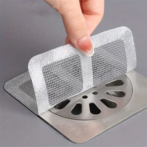 30pcs Mesh Disposable Floor Drain Sticker Filter Mesh Stickers Bathroom