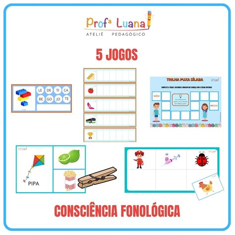 5 Jogos de Consciência Fonológica Professora Luana