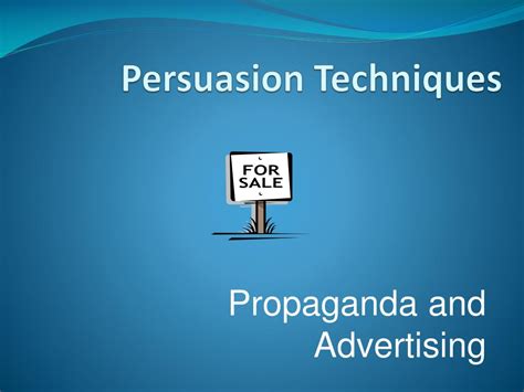 PPT - Persuasion Techniques PowerPoint Presentation, free download - ID ...