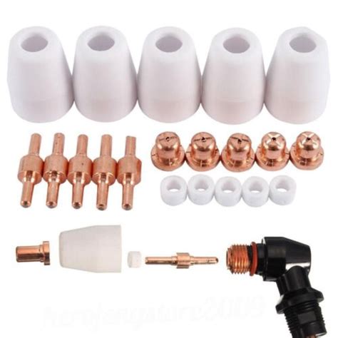 Pt Plasma Cutter Consumables Pack Tips Nozzles Electrode Shield