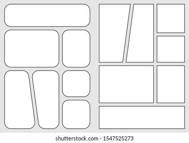 Manga Storyboard Layout Template Rapidly Create Stock Vector Royalty