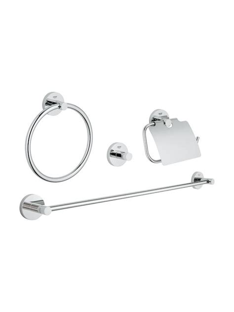 Grohe Essentials 40776001 Σετ Μπάνιου Μεταλλικό Ασημί 4τμχ Skroutzgr