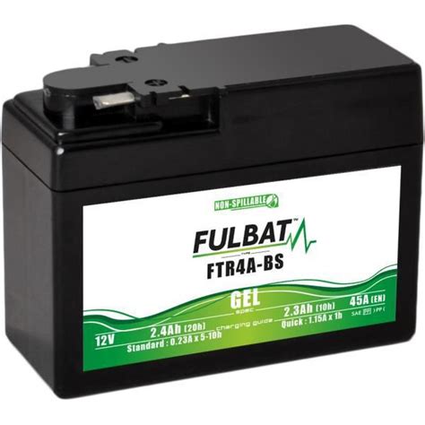 Batterie Fulbat GEL SLA FTR4A BS GEL 12V 2 3AH 45 AMPS 113x48x85