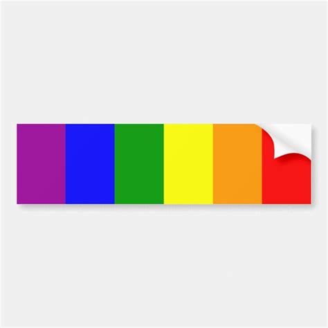 Gay Pride Flag Rainbow Flag Bumper Sticker Zazzle