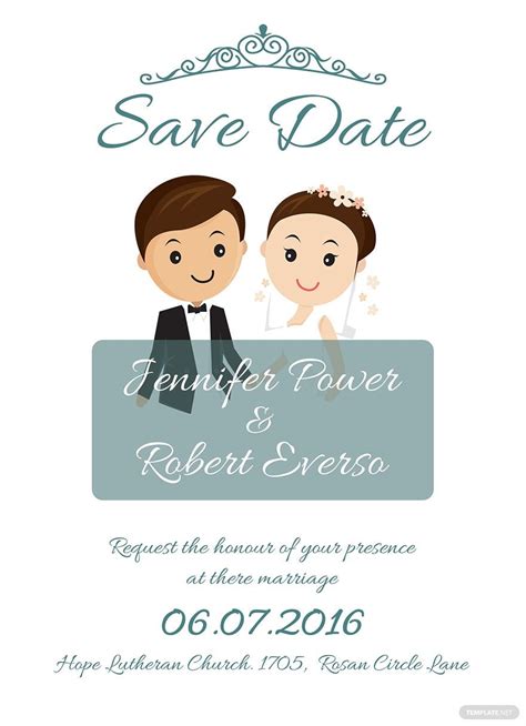 Save The Date Invitation Template In Illustrator Publisher Psd Word