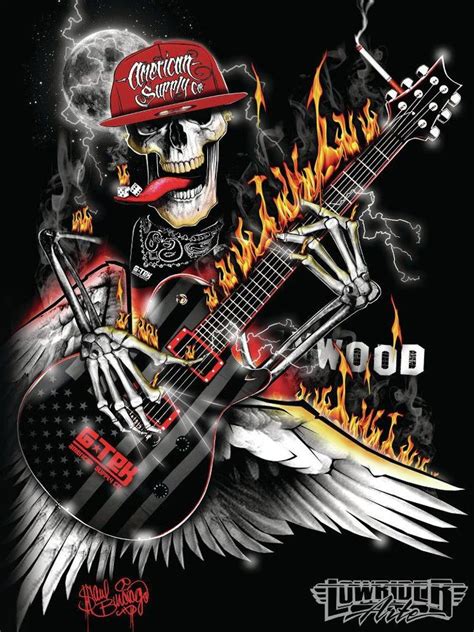 Pin By Rozzy On Rockin Skeletons Heavy Metal Art Skeleton Artwork